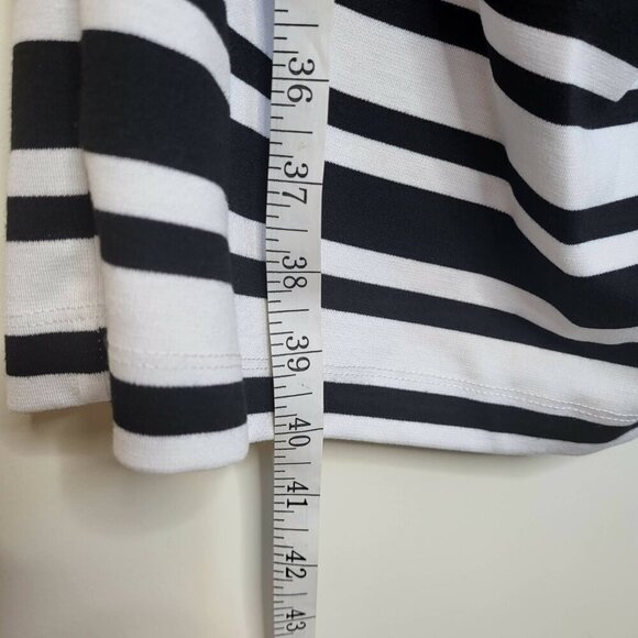 Soon Maternity Leo Cap Sleeve Maternity Dress - Stripes - White Multi/Ponti Stri - Picture 9 of 15
